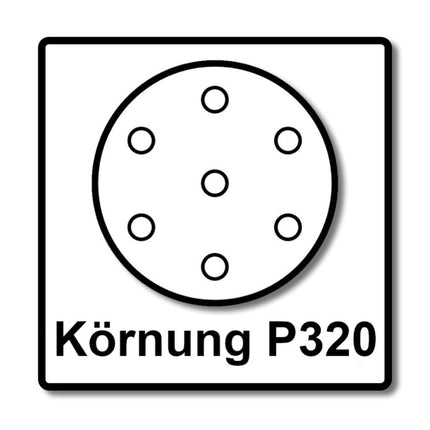 Makita BO 5031 Levigatrice rotorbitale 300 Watt 125 mm + 50x carta abrasiva K320 + Makpac