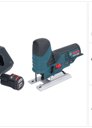 Bosch GST 12V-70 Professional Akku Stichsäge 12 V 70 mm + 1x Akku 3,0 Ah + Ladegerät