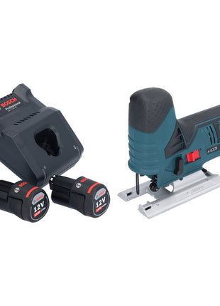 Bosch GST 12V-70 Sierra de calar profesional a batería 12 V 70 mm + 2x baterías 3,0 Ah + cargador