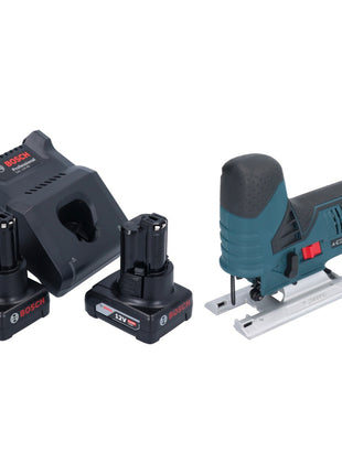 Bosch GST 12V-70 Sierra de calar profesional a batería 12 V 70 mm + 2x baterías 6,0 Ah + cargador