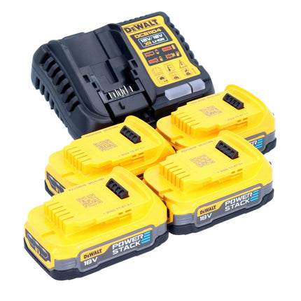 DeWalt DCB 1104 E4 Battery Starter Set 12 V / 18 V 4x Powerstack battery 1.7 Ah + DCB 1104 charger