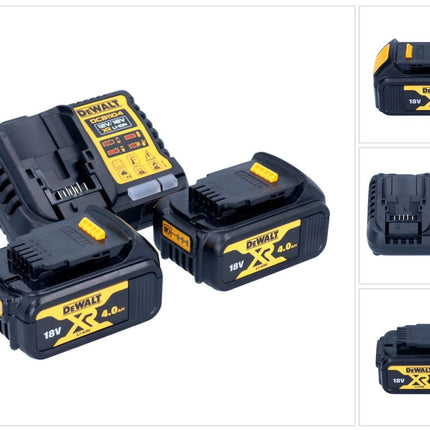 DeWalt DCB 1104 M2 kit de démarrage 12 V / 18 V 2x batterie 4,0 Ah + chargeur DCB 1104