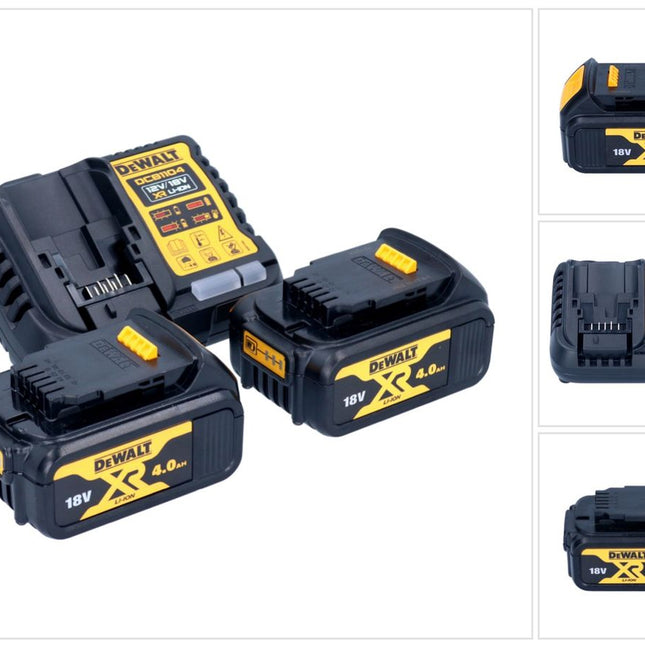 DeWalt DCB 1104 M2 set di avviamento batteria 12 V / 18 V 2x batteria 4,0 Ah + caricabatterie DCB 1104