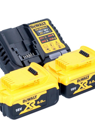 Zestaw startowy akumulatorów DeWalt DCB 1104 P2 12 V / 18 V 2x akumulator 5,0 Ah + ładowarka DCB 1104