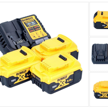 DeWalt DCB 1104 P3 Battery Starter Set 12 V / 18 V 3x battery 5.0 Ah + DCB 1104 charger