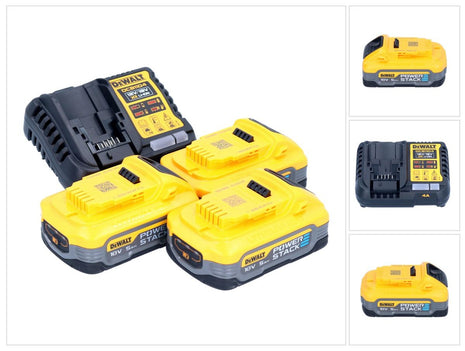 DeWalt DCB 1104 H3 battery starter set 12 V / 18 V 3x Powerstack battery 5.0 Ah + DCB 1104 charger