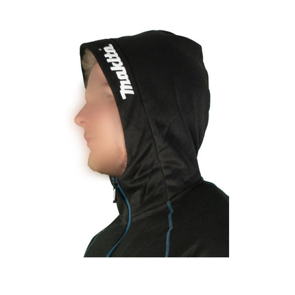 Makita Polar Tec Hoodie Jacket L con capucha trabajo y ocio (98P214-L) 100% poliéster
