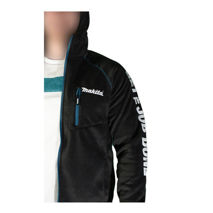 Makita Polar Tec Hoodie Jacket L con capucha trabajo y ocio (98P214-L) 100% poliéster