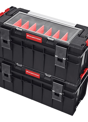 Toolbrothers RHINO Maletín de herramientas ECO Long Edition Handling+ organizador modular 545 x 270 x 246 mm 22 l apilable IP54