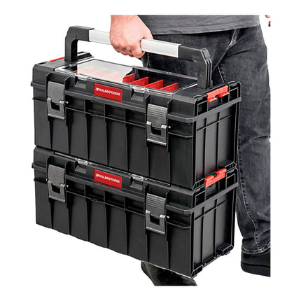 Toolbrothers RHINO Maletín portaherramientas ECO Handling+ Long Edition 22 l IP54 + bandeja portaherramientas