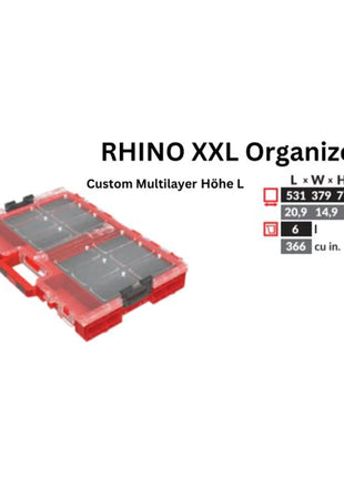 Toolbrothers RHINO XXL Organizer ULTRA Höhe L Custom Multilayer 6 l IP66