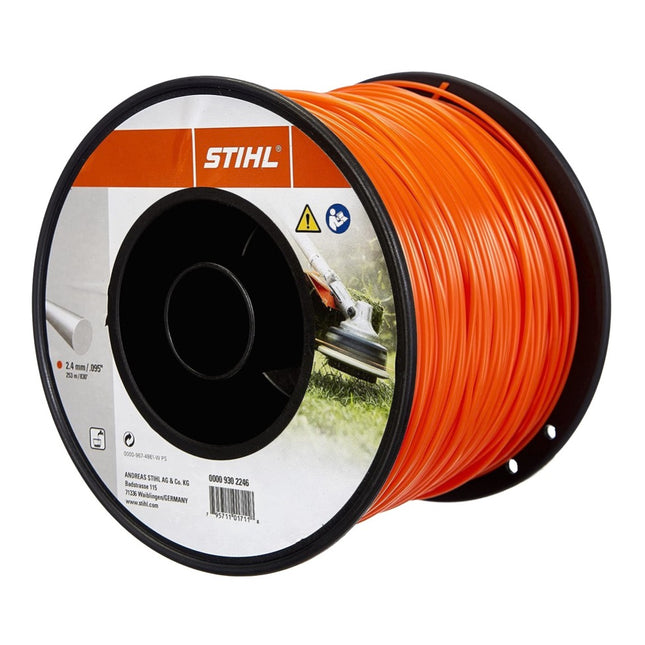 Stihl trimmer line Mower line round Ø 2.4 mm x 253 m length Orange ( 00009302246 ) for trimming lawn edges