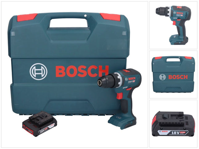 Bosch GSR 18V-55 Taladro atornillador a batería profesional 18 V 55 Nm sin escobillas + 1x acumulador 2,0 Ah + maletín en L - sin cargador