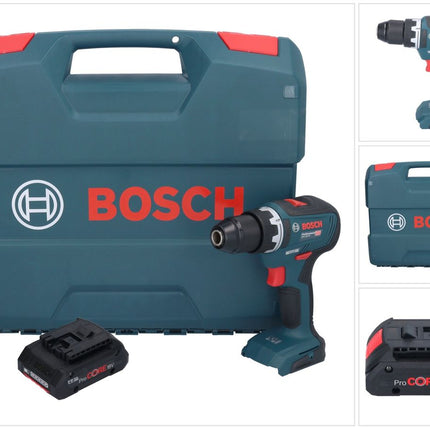 Bosch GSR 18V-55 Taladro atornillador a batería profesional 18 V 55 Nm sin escobillas + 1x acumulador ProCORE 4,0 Ah + maletín en L - sin cargador