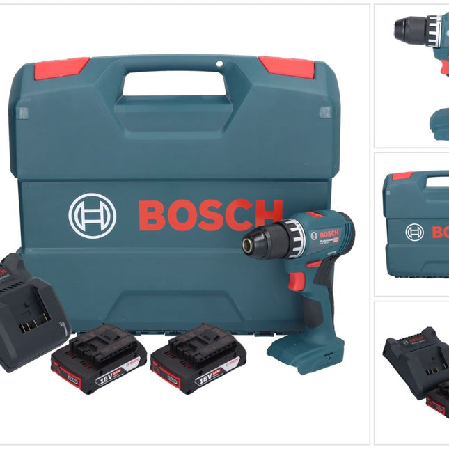 Bosch GSR 18V-45 Professional Akku Bohrschrauber 18 V 45 Nm Brushless + 2x Akku 2,0 Ah + Ladegerät + L-Case