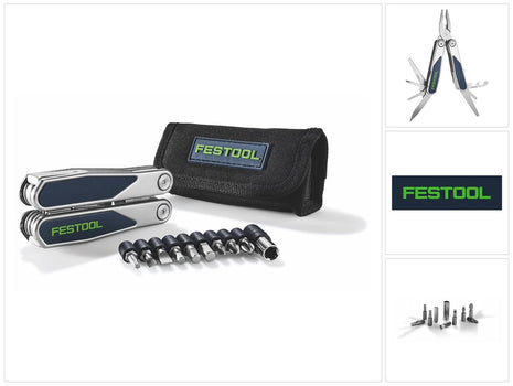 Festool MT-FT1 Multitool 20 in 1 ( 577934 ) pliers / wire cutter / file / screwdriver / can opener / bottle opener / saw / glass breaker / bit set by RICHARTZ