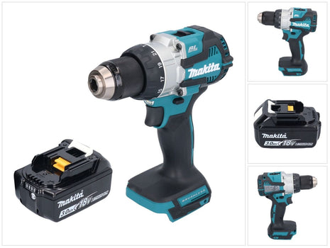 Makita DHP 489 F1 cordless impact drill 18 V 73 Nm brushless + 1x rechargeable battery 3.0 Ah - without charger