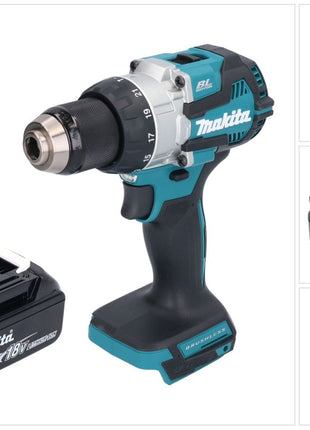 Makita DHP 489 T1 cordless impact drill 18 V 73 Nm brushless + 1x rechargeable battery 5.0 Ah - without charger