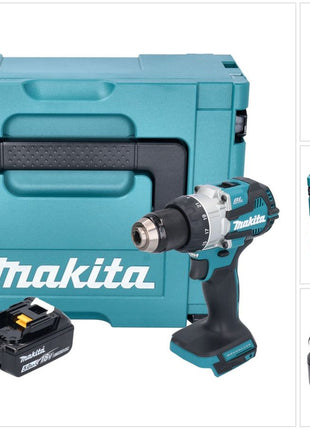 Makita DHP 489 T1J cordless impact drill 18 V 73 Nm brushless + 1x rechargeable battery 5.0 Ah + Makpac - without charger