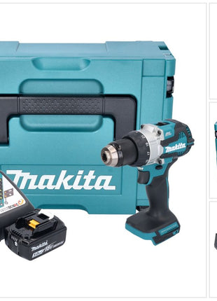 Makita DHP 489 RT1J cordless impact drill 18 V 73 Nm brushless + 1x rechargeable battery 5.0 Ah + charger + Makpac