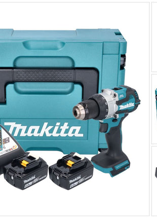 Makita DHP 489 RGJ cordless impact drill 18 V 73 Nm brushless + 2x rechargeable battery 6.0 Ah + charger + Makpac