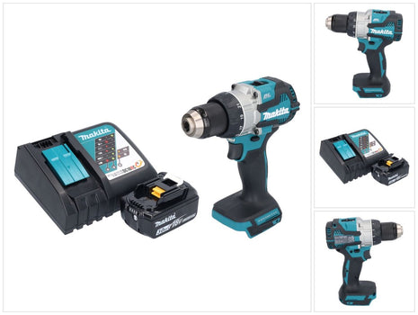 Makita DDF 489 RF1 taladro atornillador inalámbrico 18 V 73 Nm sin escobillas + 1x batería 3,0 Ah + cargador