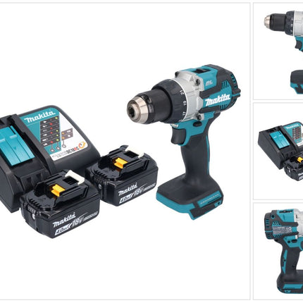 Makita DDF 489 RM cordless drill driver 18 V 73 Nm brushless + 2x rechargeable battery 4.0 Ah + charger