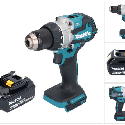 Makita DDF 489 G1 cordless drill driver 18 V 73 Nm brushless + 1x rechargeable battery 6.0 Ah - without charger