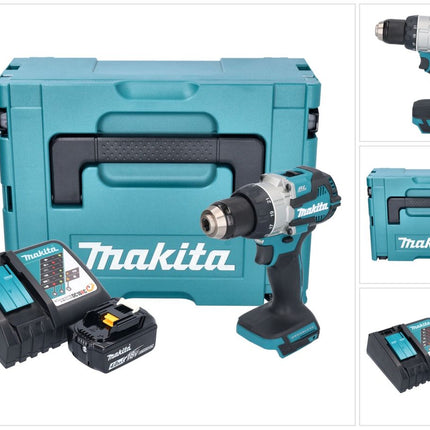 Taladro atornillador a batería Makita DDF 489 RM1J 18 V 73 Nm sin escobillas + 1x batería recargable 4,0 Ah + cargador + Makpac