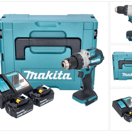Makita DDF 489 RMJ cordless drill driver 18 V 73 Nm brushless + 2x rechargeable battery 4.0 Ah + charger + Makpac