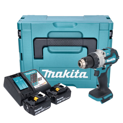 Trapano avvitatore a batteria Makita DDF 489 RTJ 18 V 73 Nm brushless + 2x batteria ricaricabile 5,0 Ah + caricabatterie + Makpac
