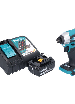 Makita DTD 157 RF1 Atornillador de impacto inalámbrico 18 V 140 Nm 1/4" sin escobillas + 1x batería 3,0 Ah + cargador