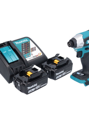 Makita DTD 157 RF Clé à choc sans fil 18 V 140 Nm 1/4'' Brushless + 2x batterie 3,0 Ah + chargeur