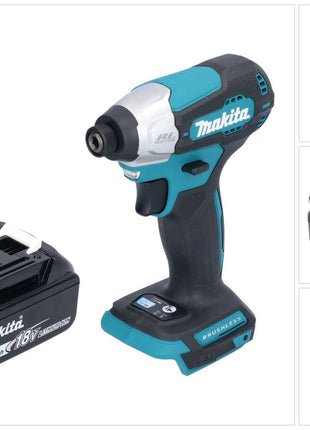 Avvitatore a impulsi a batteria Makita DTD 157 T1 18 V 140 Nm 1/4" brushless + 1x batteria ricaricabile 5,0 Ah - senza caricabatterie