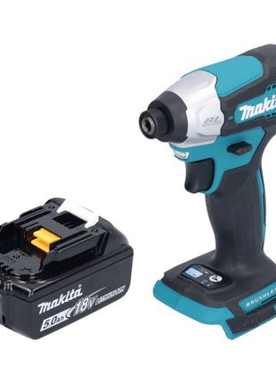 Avvitatore a impulsi a batteria Makita DTD 157 T1 18 V 140 Nm 1/4" brushless + 1x batteria ricaricabile 5,0 Ah - senza caricabatterie