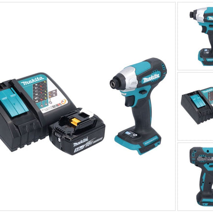 Makita DTD 157 RT1 cordless impact wrench 18 V 140 Nm 1/4" brushless + 1x rechargeable battery 5.0 Ah + charger