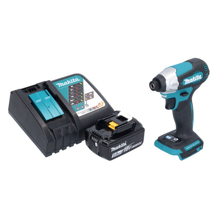 Makita DTD 157 RT1 cordless impact wrench 18 V 140 Nm 1/4" brushless + 1x rechargeable battery 5.0 Ah + charger