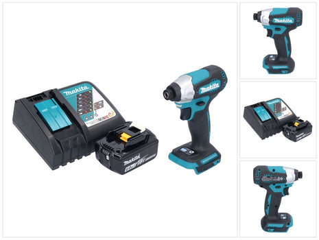 Makita DTD 157 RG1 Akku Schlagschrauber 18 V 140 Nm 1/4" Brushless + 1x Akku 6,0 Ah + Ladegerät