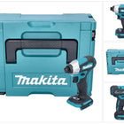 Makita DTD 157 ZJ 18 V 140 Nm 1/4'' Avvitatore a impulsi senza spazzole + Makpac - senza batteria, senza caricabatteria
