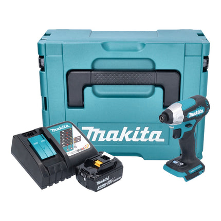 Llave de impacto sin cable Makita DTD 157 RF1J 18 V 140 Nm 1/4" sin escobillas + 1x batería recargable 3,0 Ah + cargador + Makpac