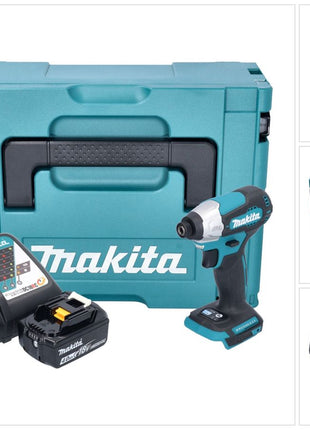 Avvitatore a impulsi a batteria Makita DTD 157 RM1J 18 V 140 Nm 1/4" brushless + 1x batteria ricaricabile 4,0 Ah + caricabatterie + Makpac