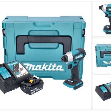 Makita DTD 157 RM1J cordless impact wrench 18 V 140 Nm 1/4" brushless + 1x rechargeable battery 4.0 Ah + charger + Makpac