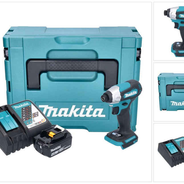 Makita DTD 157 RM1J cordless impact wrench 18 V 140 Nm 1/4" brushless + 1x rechargeable battery 4.0 Ah + charger + Makpac