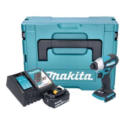 Makita DTD 157 RM1J cordless impact wrench 18 V 140 Nm 1/4" brushless + 1x rechargeable battery 4.0 Ah + charger + Makpac