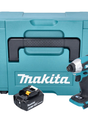 Makita DTD 157 G1J Llave de impacto a batería 18 V 140 Nm 1/4" sin escobillas + 1x batería 6,0 Ah + Makpac - sin cargador