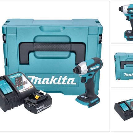Makita DTD 157 RG1J cordless impact wrench 18 V 140 Nm 1/4" brushless + 1x rechargeable battery 6.0 Ah + charger + Makpac