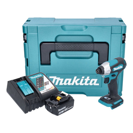 Makita DTD 157 RG1J cordless impact wrench 18 V 140 Nm 1/4" brushless + 1x rechargeable battery 6.0 Ah + charger + Makpac
