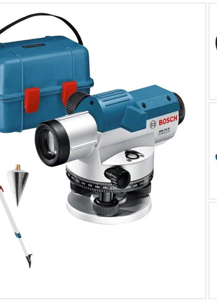 Bosch GOL 32 G Professional optical levelling instrument 400 Gon 120 m IP 54 ( 06159940AY ) + tripod BT 160 + measuring rod GR 500 + case