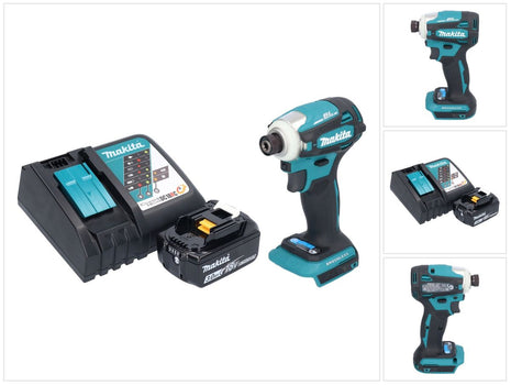 Makita DTD 172 RF1 akumulatorowy klucz udarowy 18 V 180 Nm 1/4" bezszczotkowy + 1x akumulator 3,0 Ah + ładowarka