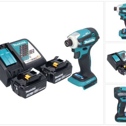 Avvitatore a impulsi a batteria Makita DTD 172 RF 18 V 180 Nm 1/4" brushless + 2x batteria ricaricabile 3,0 Ah + caricabatterie